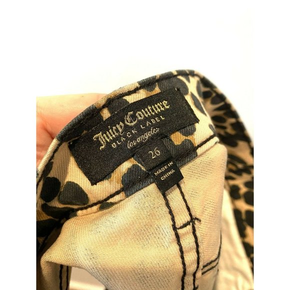NWT Juicy Couture Black Label Tan Leopard Print - Picture 5 of 7